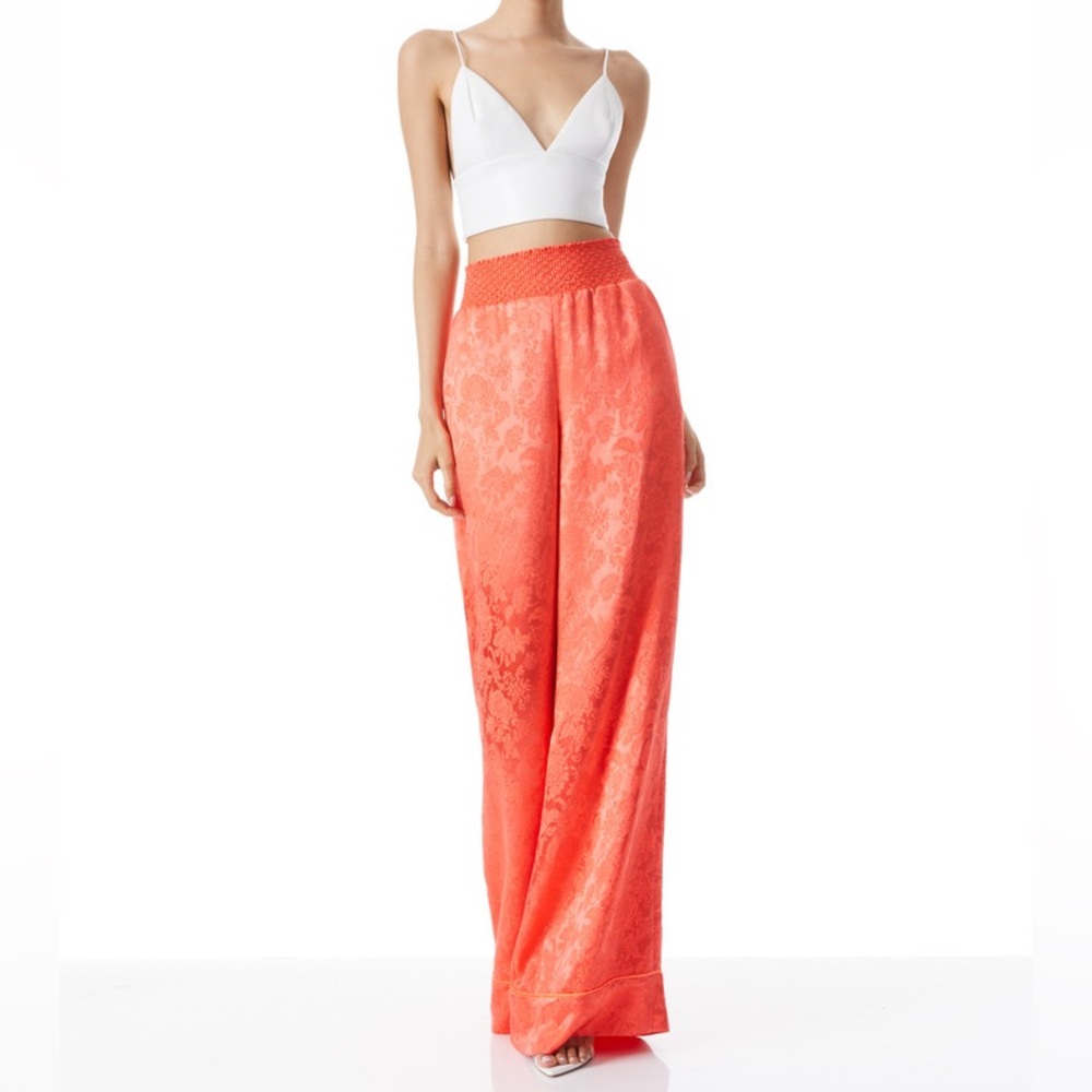 alice + olivia Willis Pajama patterned jacquard trousers